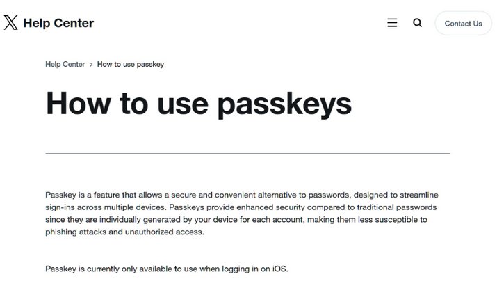 庆安苹果维修店铺分享iOS用户如何通过通行密钥(Passkey)登录 